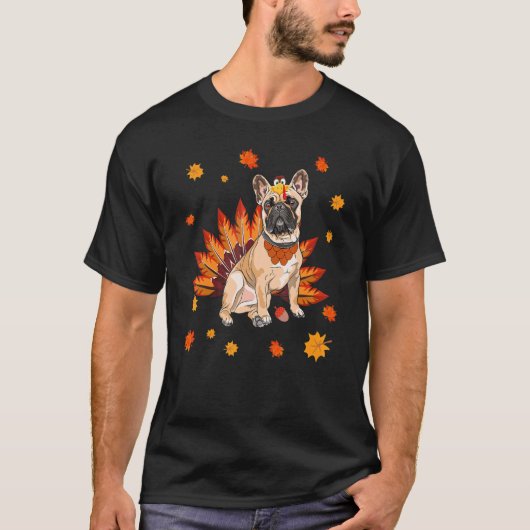 Türkei Französischer Bulldog Frenchie Dog Maple Le T-Shirt (Vorderseite)