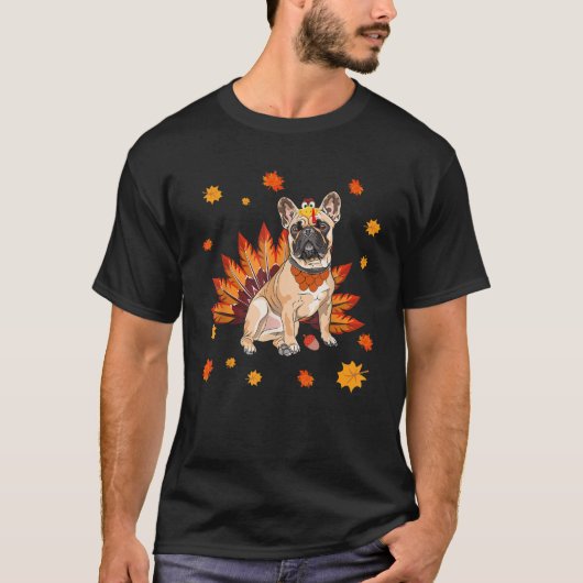 Türkei Französischer Bulldog Frenchie Dog Maple Le T-Shirt (Vorderseite)
