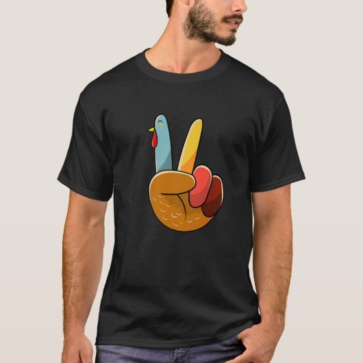 Türkei Frieden Hand signieren Erntedank Dankbarkei T-Shirt (Vorderseite)