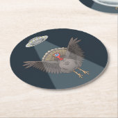 Türkei Gerettet durch Außerirdischen Runder Pappuntersetzer (Angewinkelt)