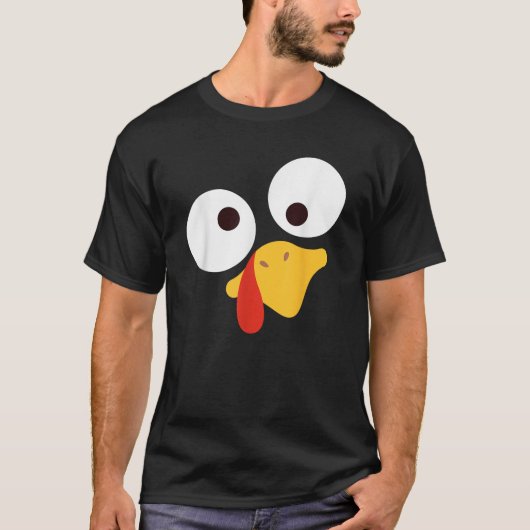 Türkei Gesicht Pilgrim Kostüm Crazy Funny T-Shirt (Vorderseite)