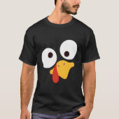 Türkei Gesicht Pilgrim Kostüm Funny Erntedank Gif T-Shirt (Vorderseite)