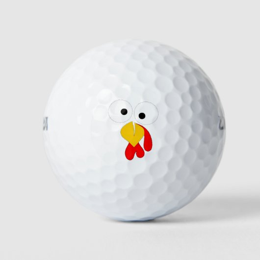 Türkei-Gesicht - Witzigster Erntedank Golfball (Vorderseite)