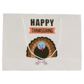 Türkei glücklicher Erntedanktag Dankbarkeit Tag Große Geschenktüte (Rückseite)