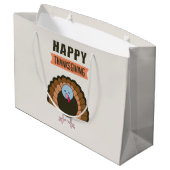 Türkei glücklicher Erntedanktag Dankbarkeit Tag Große Geschenktüte (Rückseite Schrägansicht)