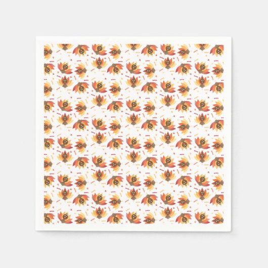 Türkei Gobble Erntedank Pattern Serviette (Vorderseite)