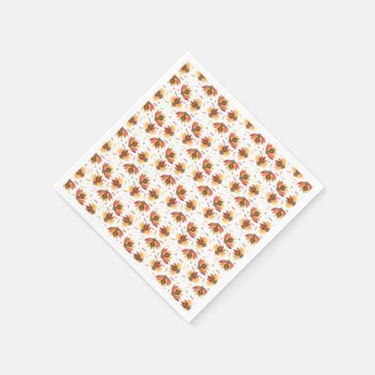 Türkei Gobble Erntedank Pattern Serviette (Ecke)