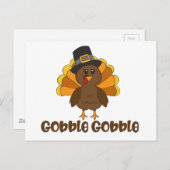 Türkei Gobble Gobble Postkarte (Vorne/Hinten)