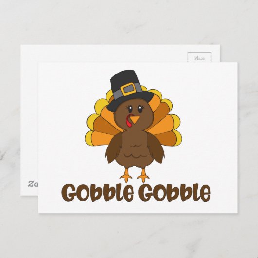 Türkei Gobble Gobble Postkarte (Vorne/Hinten)