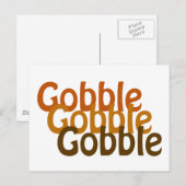 Türkei Gobble Postkarte (Vorne/Hinten)