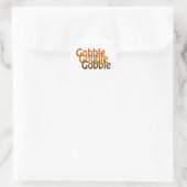 Türkei Gobble Runder Aufkleber (Tasche)
