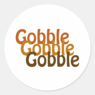Türkei Gobble Runder Aufkleber