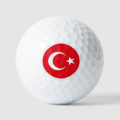 Türkei Golf Balls, Türkische Flagge Golfer / Patri Golfball (Vorderseite)