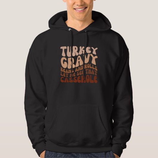 Türkei Gravy Beans and Rolls Erntedank Männer Hoodie (Vorderseite)