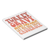Türkei Gravy Beans and Rolls Funny Erntedank Notizblock (angewinkelt)