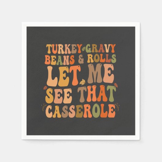 Türkei Gravy Beans & Rolls Lass mir sehen, dass He Serviette (Vorderseite)