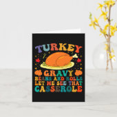 Türkei Gravy Bohnen und Rollen Ließ mir sehen, das Karte (Gelbe Blume)