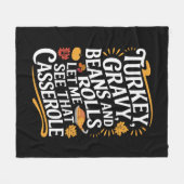 Türkei Gravy Bohnen und Rolls Lass mir sehen Casse Fleecedecke (Vorderseite (Horizontal))