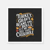 Türkei Gravy Bohnen und Rolls Lass mir sehen Casse Serviette (Vorderseite)