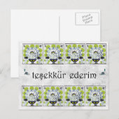 TÜRKEI - Grüner Tile - Vielen Dank Postkarte (Vorne/Hinten)
