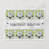 TÜRKEI - Grüner Tile - Vielen Dank Postkarte (Vorderseite)