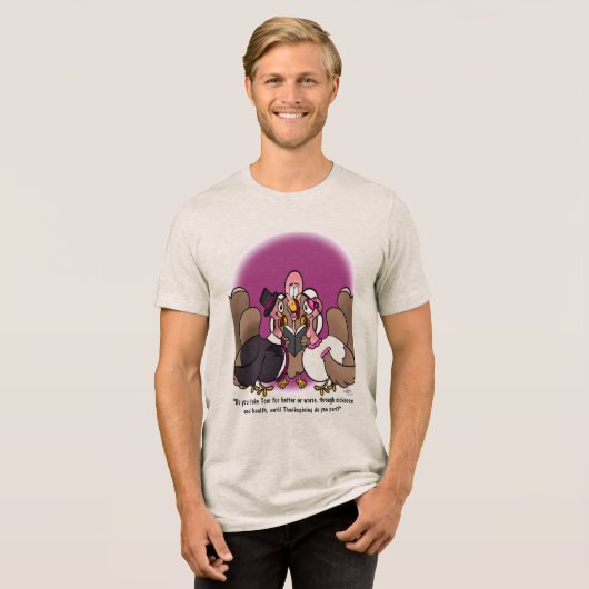 Türkei Hochzeit von Männern Tri-Blend Shirt (Vorderseite voll)