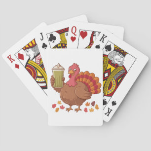 Türkei Holding Matcha Drink Erntedank Spielkarten
