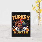 Türkei Hunter Bowling Erntedank Funny Bowler Karte (Gelbe Blume)