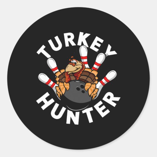Türkei Hunter Bowling Runder Aufkleber (Vorderseite)
