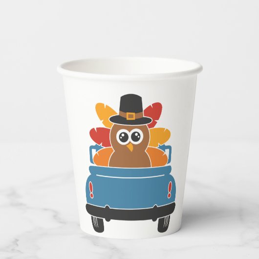 Türkei im Erntedank eines Autos Pappbecher (Rückseite)