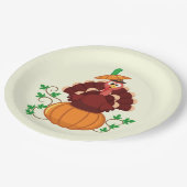 Türkei im Erntedank Pumpkin Pappteller (Schrägansicht)