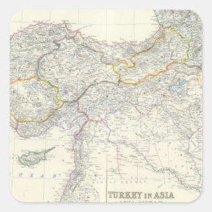 Türkei in Asien, Transkaukasien Quadratischer Aufkleber