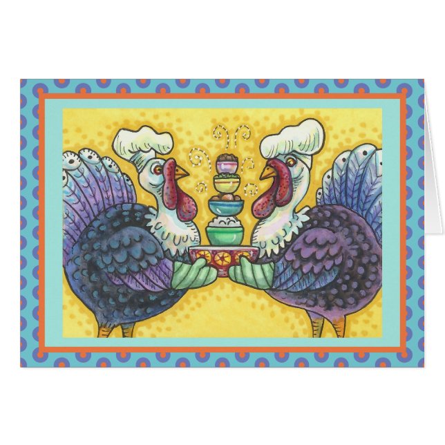 TÜRKEI IN KÜCHEN ERNTEDANK GREETING CARD Vers (Vorderseite (Horizontal))