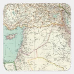 Türkei, Irak, Asien Quadratischer Aufkleber