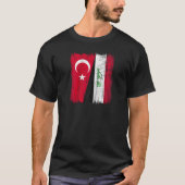 Türkei Irak Halbfahne Türkisches Irakisches Jersey T-Shirt (Vorderseite)