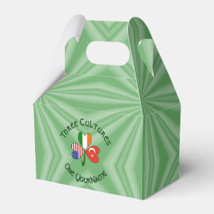 Türkei Irland USA Kleeblatt Flag Personalisiert Geschenkschachtel