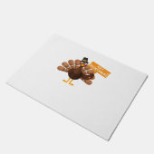 Türkei isst Gemüse - Veganer Erntedank Fußmatte (Schrägansicht)