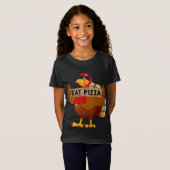 Türkei isst Pizza Erwachsene Vegane Kinder Funny T T-Shirt (Vorne ganz)