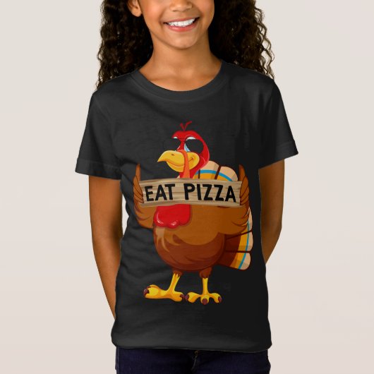 Türkei isst Pizza Erwachsene Vegane Kinder Funny T T-Shirt (Vorderseite)