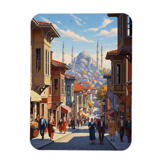 Türkei Istanbul Blaue Moschee Magnet (Vertikal)