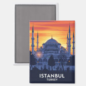 Türkei Istanbul Blaue Moschee Magnet (Vorderseite/Rückseite)