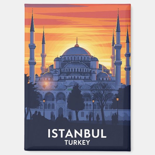 Türkei Istanbul Blaue Moschee Magnet (Vorderseite)