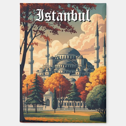 Türkei Istanbul Blaue Moschee Magnet (Vorderseite)