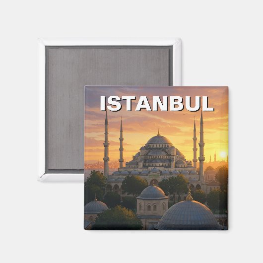 Türkei Istanbul Blaue Moschee Magnet (Vorderseite/Rückseite)