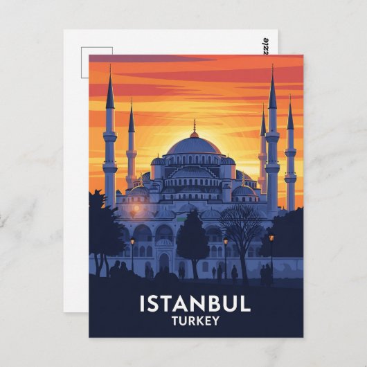 Türkei Istanbul Blaue Moschee Postkarte (Vorne/Hinten)