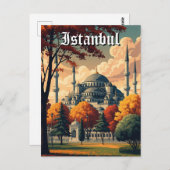 Türkei Istanbul Blaue Moschee Postkarte (Vorne/Hinten)