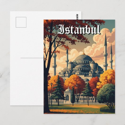 Türkei Istanbul Blaue Moschee Postkarte (Vorne/Hinten)