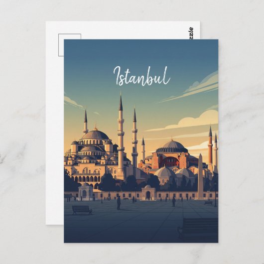 Türkei Istanbul Hagia Sophia Blaue Moschee Postkarte (Vorne/Hinten)
