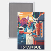 Türkei Istanbul Kebab Street Vendor Magnet (Vorderseite/Rückseite)