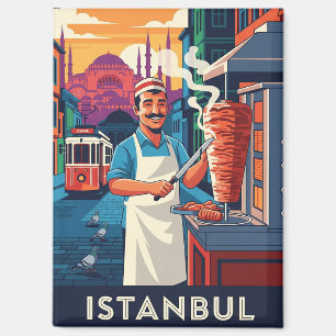 Türkei Istanbul Kebab Street Vendor Magnet